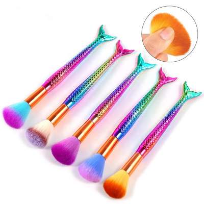 Best selling Professional New Fashion Creative Private Label Colorful Mermaid Makeup Brush