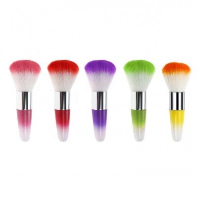 HOT! Soft Nail Cleaning Brush Nail Art Manicure Tools Makeup Brush Gradual Change Color Nail Dust Brush